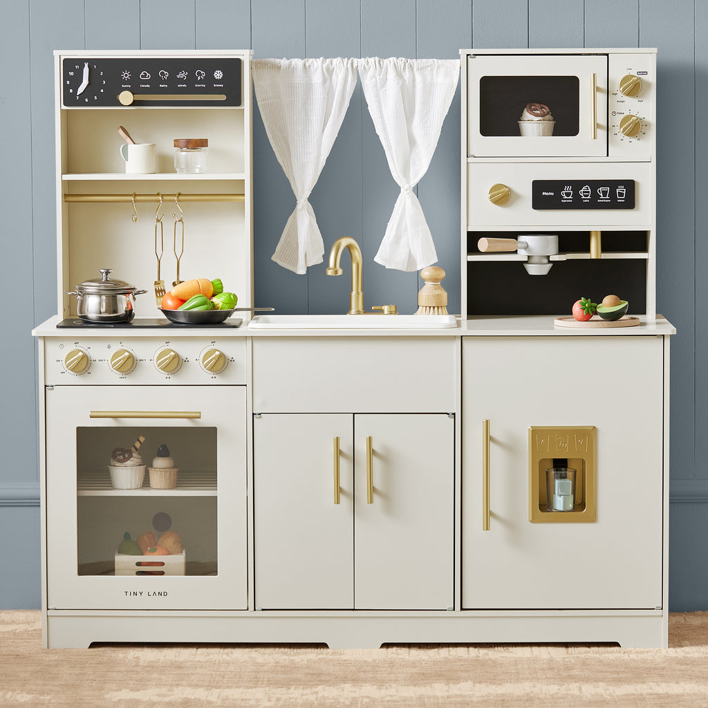 Tiny Land Iconic Aqua play kitchen in cream