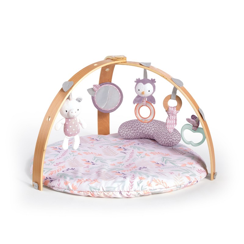 Ingenuity Cozy Spot Calla gym with wooden bar and reversible mat