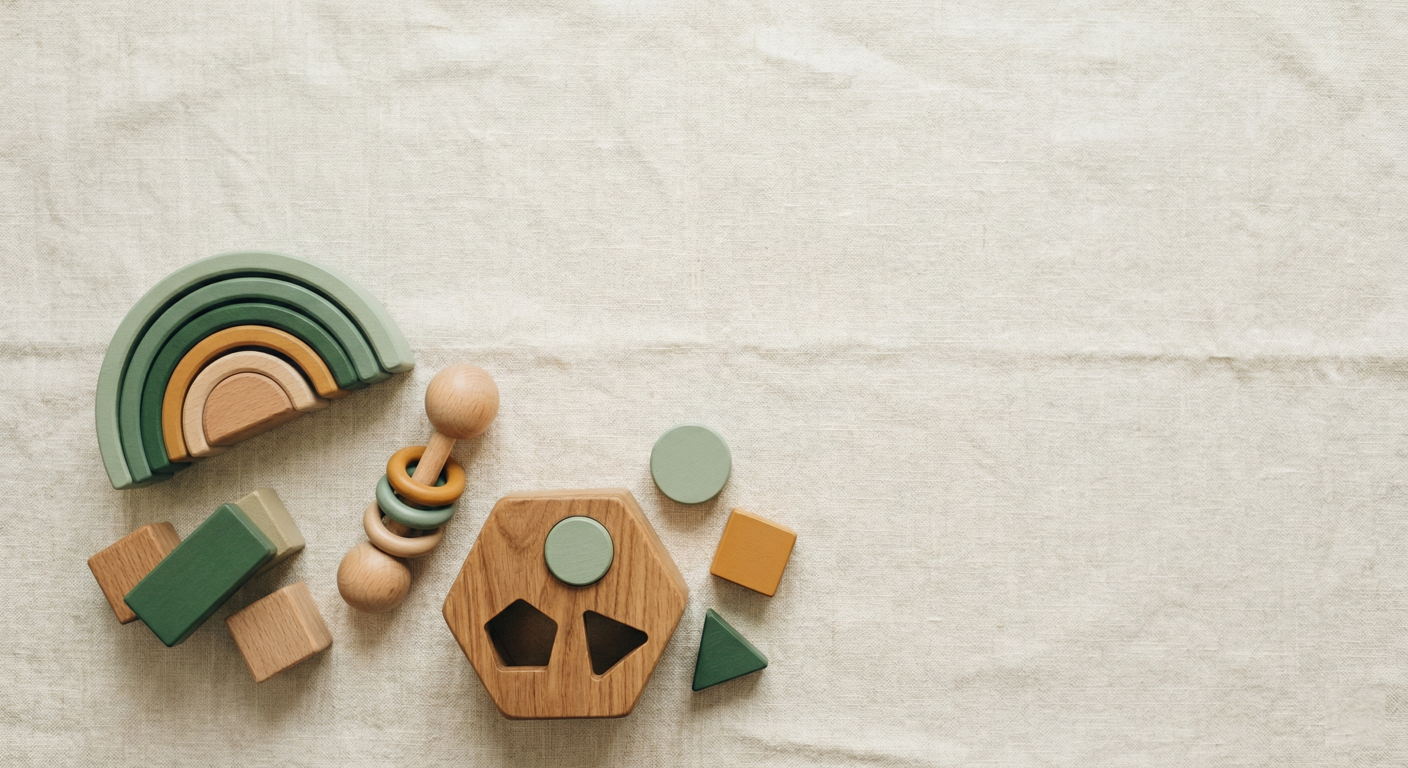 Flourish wooden-toy brand artwork
