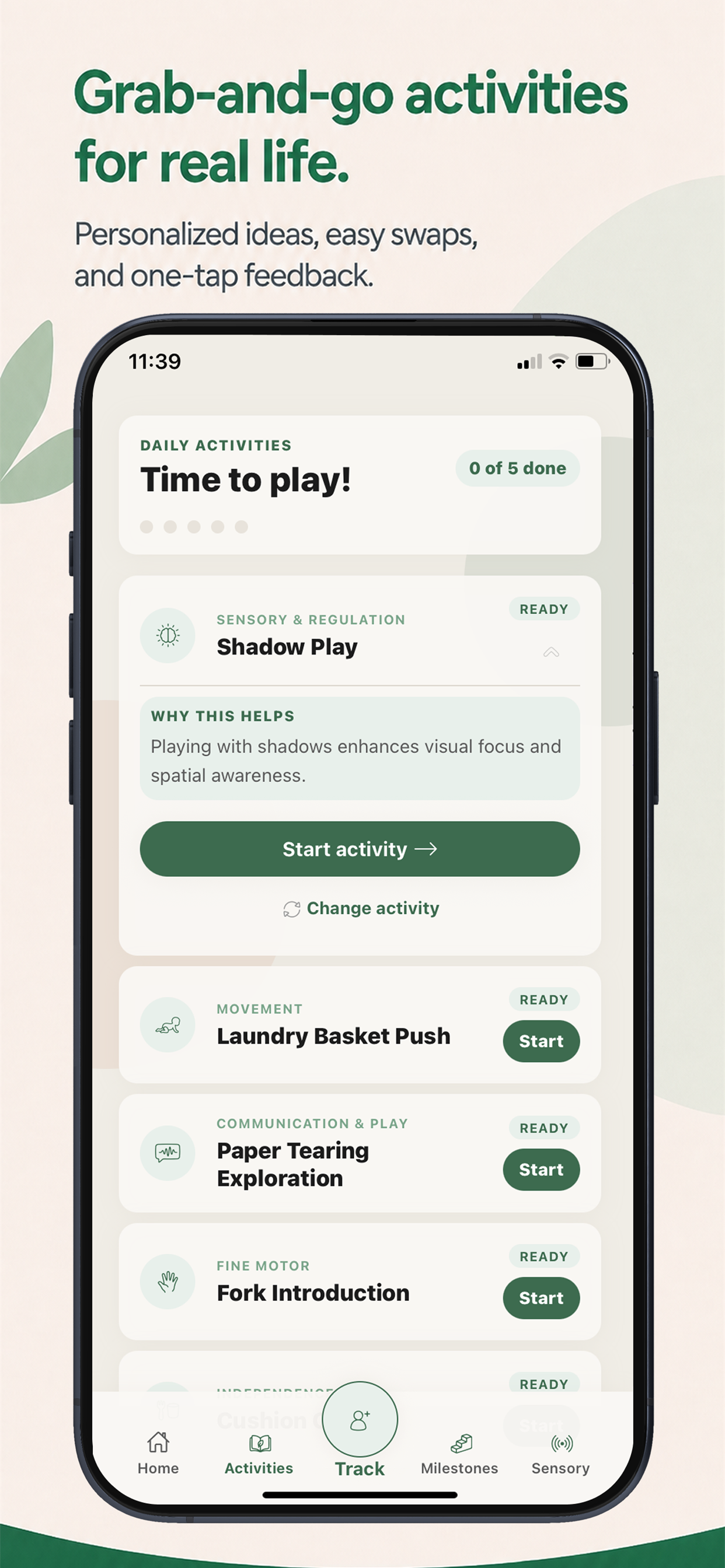 Flourish personalized Daily Activities